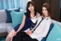 Girls sitting on a couch